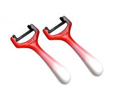 Pelapatate a pendolo, trasversale, asparagi, in acciaio Solingen. Coltello da taglio/grattugia per verdure, cetriolo, destrorsi e mancini. Rot