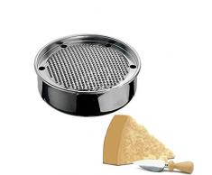 GRATTUGIA IN ACCIAIO PER FORMAGGIO MANUALE TONDA DA CUCINA GRANA TAVOLA