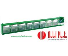 Cassettiera Mobil Plastic Modello Madia 1 - 9 Cassetti - Verde