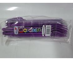 Forchette in plastica viola 20 pz Dopla