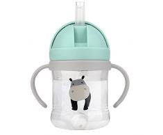 EACHPT Bicchiere Con Cannuccia Bambino, Borraccia Con Cannuccia Bambini, Borraccia Con Cannuccia Bambina, Sippy Cup per i più piccoli 8+ mesi (verde)