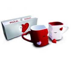 MIAMIO – Tazza da caffè/Set Bacio Tazze in Ceramica (Rosso) - 300ml