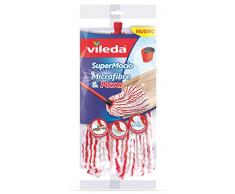 Vileda SuperLavapavimenti Microfibre & Power Testa del lavapavimenti, Fibra, Multicolore, 7x14x40 cm
