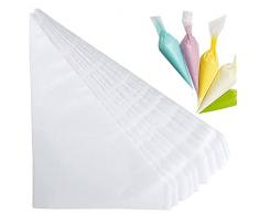 BROMMAT sac à Poche, sac à Poche 100 Pezzi, sac à Poche USA e Getta per glassa per Forniture per Decorare Torte di Biscotti, Sacchetti per Decorare Torte
