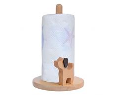 FGYZYP Portarotolo di carta in legno, porta rotolo di carta da cucina, grazioso portarotolo di carta, organizer senza punzonatura, decorazione per cervi e cani, per armadio, tavolo, parete, cucina,