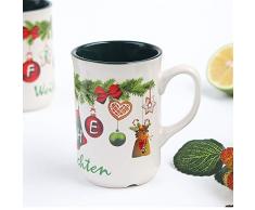 Coffcup Esporta Serie Natalizia Tazza in Ceramica, Tazza, Tazza di Acqua, Decorazione Regalo Natalizia Tazza di caffè, Bicchiere di Vino Rosso, Ornamenti Natalizi