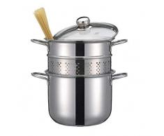 Pentola pastaiola pasta pot 26 cm cuociscola inox - bollipasta cestello forato