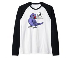 Coltello pappagallo vuole semi I viola indiano Ringneck Maglia con Maniche Raglan