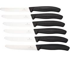 Victorinox SwissClassic Set 6 Coltelli Tavola, Acciaio Inossidabile, Nero