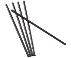 Fackelmann 500 Cannucce giganti 8 mm, colore: Nero