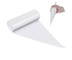 Lictin sac a Poche USA e Getta - 120 Pezzi Sacchetti di Monouso per Decorazione Pasticceria, Spessore 60 µm