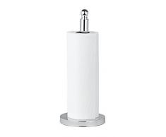 WENKO 16878100 Portarotolo Riserva Viterbo - per 3 Rotoli, Acciaio Inossidabile, 14 x 35 x 14 cm, Lucido