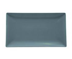 Unbranded 7069040 - Servizio da 6 piatti rettangolari in grès, 25 x 16 x 2 cm, colore: grigio