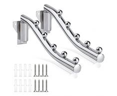 Appendiabiti Pieghevole da Muro, Ganci Appendiabiti da Parete, Salvaspazio Stendibiancheria con Supporto per Braccio Oscillante Sistema di Sospensione per Abbigliamento Armadio Grucce Organizzatore