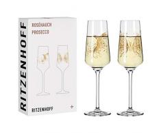 RITZENHOFF 3441002 Rose Hauch #2 - Set di bicchieri da prosecco in vetro, 233 millilitri, multicolore
