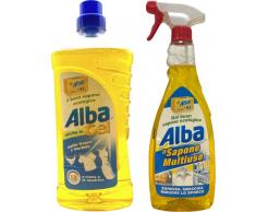 Set Alba Sapone Ecologico Gel a Mano e In Lavatrice 1000 ml con Alba Sapone Multiuso Spray 750 ml