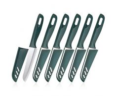 Coltello Da Frutta, Set Di Coltelli Da Frutta Affilati E Resistenti, Aspetto Verde Scuro, Con Fodero, Coltelli Da Frutta Piccoli è Adatto Per La Maggior Parte Delle Verdure, Frutta (6 Pezzi)