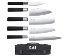 Kai DM-0781JP67 - Set di 5 coltelli e Borsa portacoltelli: 6710P, 6715D, 6716N, 6716S, 6721Y