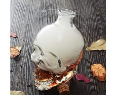 Decanter per whisky, bottiglia con teschio di cristallo, dispenser in vetro anche per brandy tequila borbon Scotch rum, ottimo regalo per qualsiasi bar.