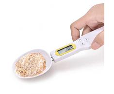 Cucchiaio Bilancia，Pesare Ingredienti da 0.1 a 500g, Bilancia da Cucina Digitale con Display LCD，Pesatura Accurata di Caffè, Burro, Zucchero a Velo, Latte e Altri Solidi e Liquidi
