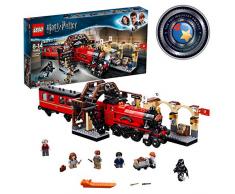 LEGO 75955 Harry Potter Espresso per Hogwarts, Stazione di King’s Cross con Binario, Treno Giocattolo da Costruire in Mattoncini, Idea Regal