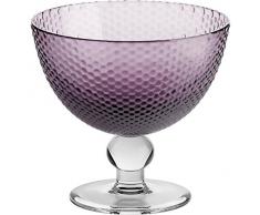 Coppe per gelato, coppe in vetro~BUBBLES~ Viola, 11 cm, Vetro trasparente(GELATO VERO powered by CRISTALICA)