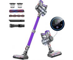 BuTure Aspirapolvere Senza Fili, 400W 33Kpa Scopa Elettrica Potente con Touch Screen LCD, Autonomia 55 Min, 4 in 1 Potente