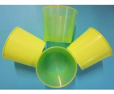 PZ 200 BICCHIERE COPPETTA CC 250 IN PLASTICA PER GELATO YOGURT FORMATO MEDIO PLASTIC CUP FOR ICE CREAM