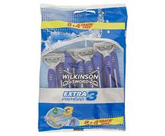Wilkinson Sword Rasoio a 3 Lame per Uomo Extra 3 Essentials, 12 Pezzi