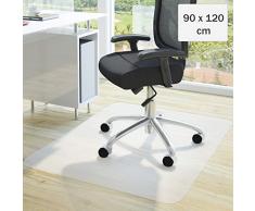 Jago Tappeto Salvapavimento 90x120cm | Disponibile in Diverse Misure, Bianco | Tappetino per Sedie Opaco, Sottopiatto, Protezione
