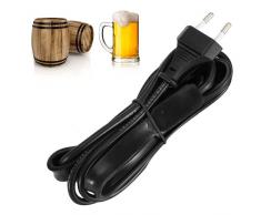 Jeffergarden Homebrew Tappo per Cintura riscaldante Termometro per Birra Brewing Kombucha Adesivo per Vino Bastone riscaldante Vinificazione liquida Spina Europea 220V-250V