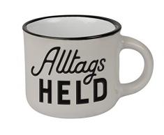 Tazza da caffè vintage, mini tazza in ceramica, 95 ml, Alltagsheld (Eroe di tutti i giorni)