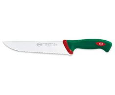 Sanelli Premana Professional Coltello Francese seghettato, Acciaio Inossidabile, Verde/Rosso