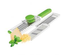 TAVIALO Grattugia x Formaggio Limone Tagliaverdure. Grattugia Manuale Con 3 Lame, Pomello protettivo, base antiscivolo