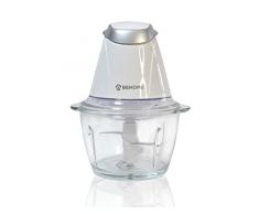 Behome CH300 - Tritatutto da Cucina Elettrico, Trita Carne e Verdure, 1L, Doppia lama, 300 watt, Bianco