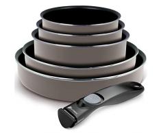 Battrinox 189952 – Set di padelle e pentole – 6 pezzi Grigio – Tutti fornelli induzione