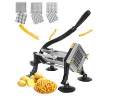 Anatole Tagliapatate per Patate Fritte Professionale con 8mm 10mm 12mm Lame in Acciaio Inossidabile Taglia Patatine Fritte a Bastoncini Manuale Tagliaverdure Commerciale per Cipolle Carote Cetrioli