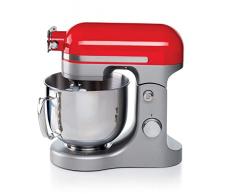 Ariete 1589 Impastatrice Planetaria Moderna, 1600 Watt, 11 velocità, 5.5 Litri, 3 accessori per impastare, amalgamare e montare. Rosso