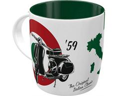 Nostalgic-Art Tazza da caffè retrò, Vespa – The Italian Classic – Idea regalo per amanti degli scooter, Design vintage, 330 ml, in ceramica