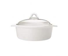 Maxwell & Williams VITROMAX Casseruola Teglia Pentola Ceramica e Coperchio in Vetro (2.5L)