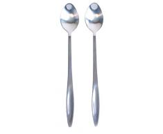 Chef Aid - Cucchiai Lunghi in Acciaio Inox, 2 Pezzi, Colore: Argento