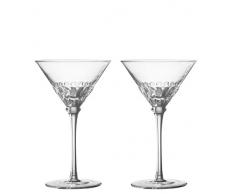 Solar Set da 2 Bicchieri Martini Trasparenti