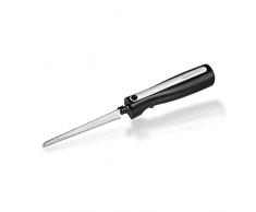 bmf-versand Coltello elettrico per pane di carne con doppie lame in acciaio inossidabile, inclusa scatola e panno per la pulizia - potente motore da 120 watt - silenzioso, lavabile in lavastoviglie