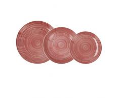 Servizio completo moderno in porcellana per 6 persone (18 pezzi) | piatti piani, piatti fondi, piatti da dessert