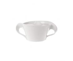 Villeroy & Boch NewWave Zuccheriera, Porcellana Premium, Bianco