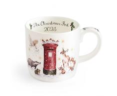 Royal Worcester Wrendale Deigns - Tazza natalizia annuale da 0,4 litri, 2023