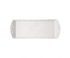 Villeroy & Boch - Toys Delight Royal Classic Vassoio per Torte, Piatto da Portata Rettangolare con Motivo in Rilievo, Porcellana Premium, Bianco, 40 x 16 cm
