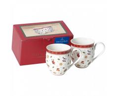 Villeroy & Boch Set 2 tazze in porcellana, motivo: decorazioni natalizie