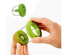 TAGLIA AFFETTA SBUCCIARE SBUCCIA FRUTTI KIWI PAPAYA MACEDONIA COLTELLO VERDE