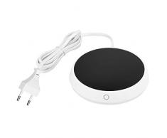 lyrlody Scalda Tazza con 40℃-60℃ Temperatura Costante Intelligente Scalda Bevande con Interruttore Smart Touch Sottobicchiere Riscaldante per Tazze e Bicchieri con Fondo Piatto Ø12 cm